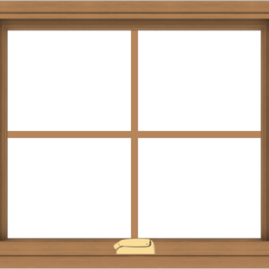 WDMA 28x24 (27.5 x 23.5 inch) Oak Wood Dark Brown Bronze Aluminum Crank out Awning Window with Colonial Grids Interior