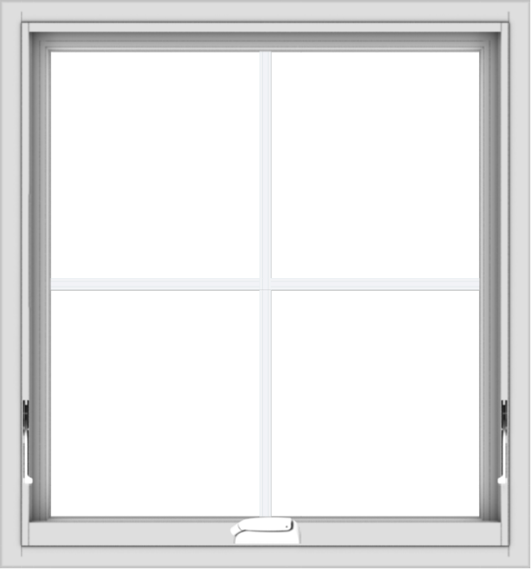 28x30-white-vinyl-crank-out-awning-window-without-grids-1 WDMA 28x30 (27.5 x 29.5 inch) White Vinyl uPVC Crank out Awning Window with Colonial Grids Interior