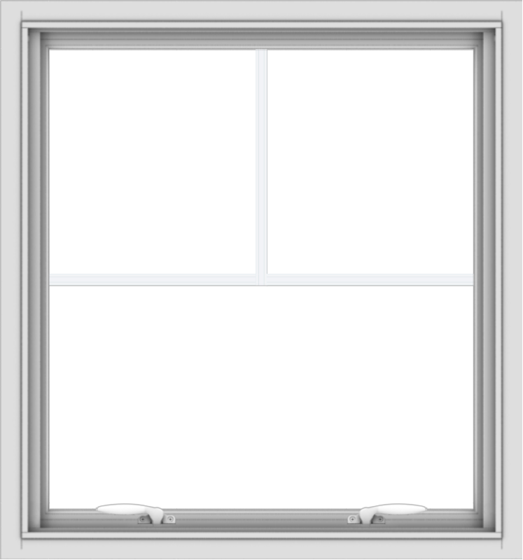28x30-white-vinyl-push-out-awning-window-without-grids-4-1 WDMA 28x30 (27.5 x 29.5 inch) White uPVC Vinyl Push out Awning Window with Fractional Grilles
