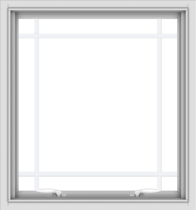 28x30-white-vinyl-push-out-awning-window-without-grids-5 WDMA 28x30 (27.5 x 29.5 inch) White uPVC Vinyl Push out Awning Window with Prairie Grilles