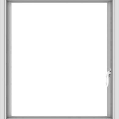 WDMA 28x32 (27.5 x 31.5 inch) Vinyl uPVC White Push out Casement Window without Grids Interior