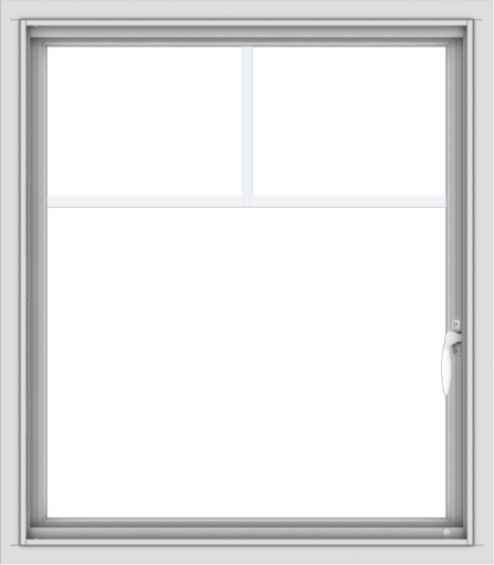 WDMA 28x32 (27.5 x 31.5 inch) Vinyl uPVC White Push out Casement Window with Fractional Grilles