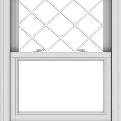 WDMA 28x36 (27.5 x 35.5 inch)  Aluminum Single Double Hung Window with Diamond Grids