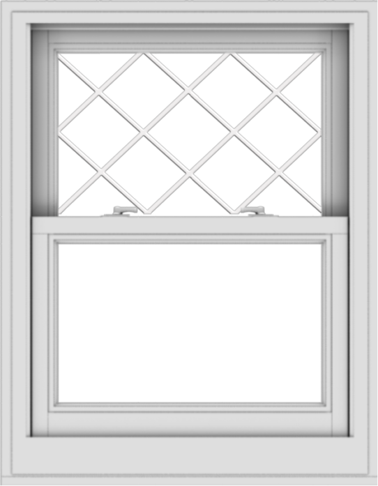 WDMA 28x36 (27.5 x 35.5 inch)  Aluminum Single Double Hung Window with Diamond Grids