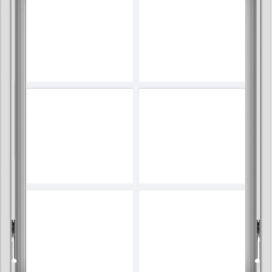 WDMA 28x36 (27.5 x 35.5 inch) White Vinyl uPVC Crank out Awning Window with Colonial Grids Interior