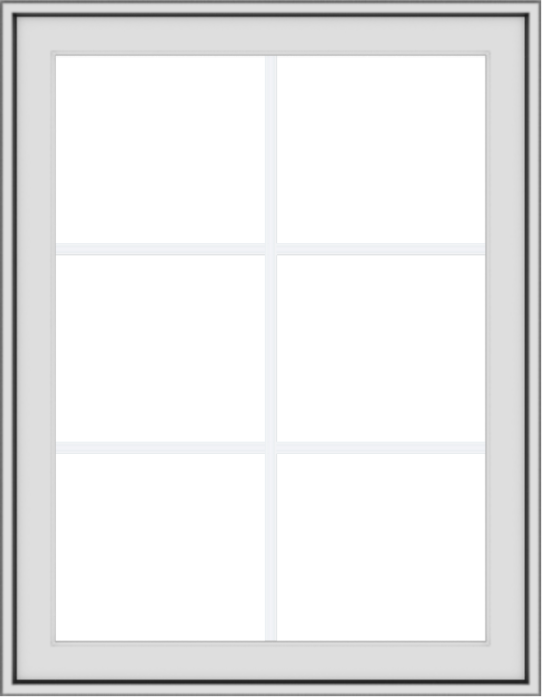 WDMA 28x36 (27.5 x 35.5 inch) White uPVC Vinyl Push out Awning Window with Colonial Grids Exterior