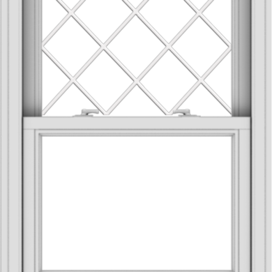 WDMA 28x40 (27.5 x 39.5 inch)  Aluminum Single Double Hung Window with Diamond Grids