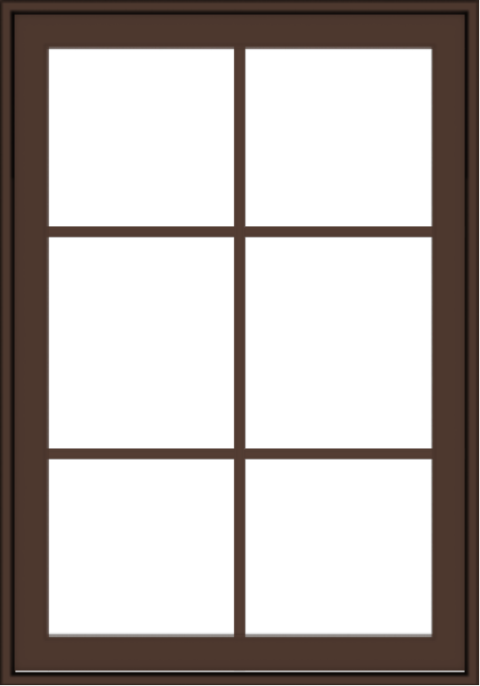 WDMA 28x40 (27.5 x 39.5 inch) Oak Wood Dark Brown Bronze Aluminum Crank out Awning Window with Colonial Grids Exterior