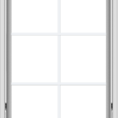 WDMA 28x40 (27.5 x 39.5 inch) White Vinyl uPVC Crank out Awning Window with Colonial Grids Interior