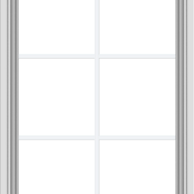 WDMA 28x40 (27.5 x 39.5 inch) White uPVC Vinyl Push out Awning Window with Colonial Grids Interior