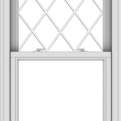 WDMA 28x48 (27.5 x 47.5 inch)  Aluminum Single Double Hung Window with Diamond Grids