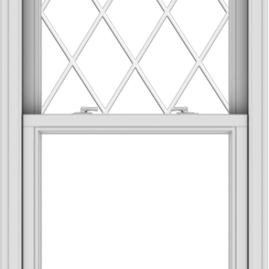 WDMA 28x54 (27.5 x 53.5 inch)  Aluminum Single Double Hung Window with Diamond Grids