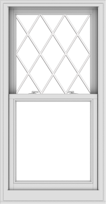 WDMA 28x54 (27.5 x 53.5 inch)  Aluminum Single Double Hung Window with Diamond Grids