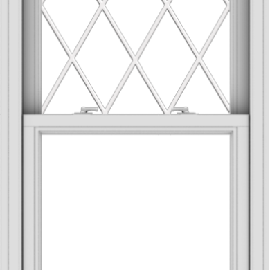 WDMA 28x57 (27.5 x 56.5 inch)  Aluminum Single Double Hung Window with Diamond Grids