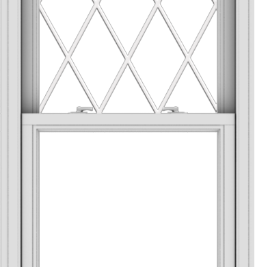 WDMA 28x60 (27.5 x 59.5 inch)  Aluminum Single Double Hung Window with Diamond Grids