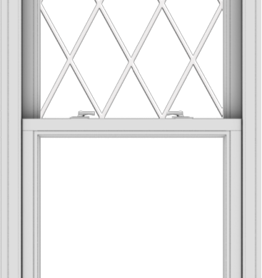 WDMA 28x61 (27.5 x 60.5 inch)  Aluminum Single Double Hung Window with Diamond Grids