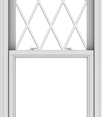 WDMA 28x66 (27.5 x 65.5 inch)  Aluminum Single Double Hung Window with Diamond Grids