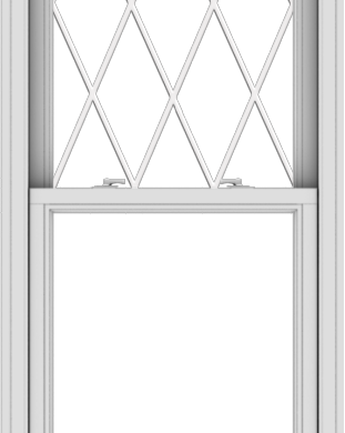 WDMA 28x72 (27.5 x 71.5 inch)  Aluminum Single Double Hung Window with Diamond Grids