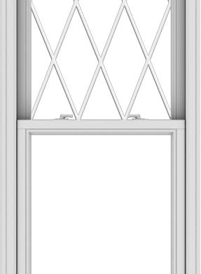 WDMA 28x78 (27.5 x 77.5 inch)  Aluminum Single Double Hung Window with Diamond Grids