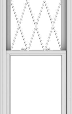 WDMA 28x90 (27.5 x 89.5 inch)  Aluminum Single Double Hung Window with Diamond Grids