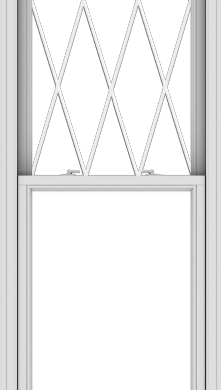 WDMA 30x108 (29.5 x 107.5 inch)  Aluminum Single Double Hung Window with Diamond Grids