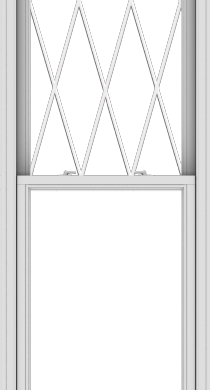 WDMA 30x114 (29.5 x 113.5 inch)  Aluminum Single Double Hung Window with Diamond Grids