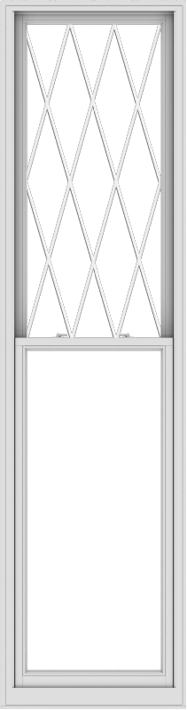 WDMA 30x114 (29.5 x 113.5 inch)  Aluminum Single Double Hung Window with Diamond Grids