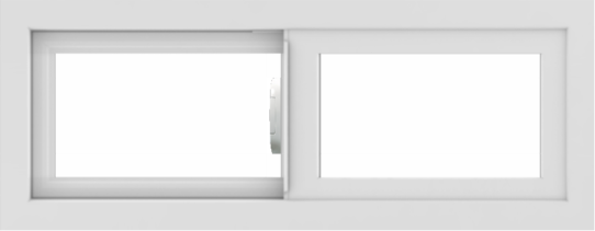WDMA 30x12 (29.5 x 11.5 inch) Vinyl uPVC White Slide Window without Grids Interior
