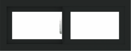 WDMA 30x12 (29.5 x 11.5 inch) Vinyl uPVC Black Slide Window without Grids Interior