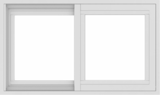 WDMA 30x18 (29.5 x 17.5 inch) Vinyl uPVC White Slide Window without Grids Exterior