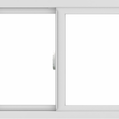 WDMA 30x24 (29.5 x 23.5 inch) Vinyl uPVC White Slide Window without Grids Interior