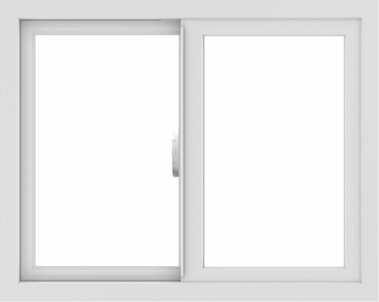 WDMA 30x24 (29.5 x 23.5 inch) Vinyl uPVC White Slide Window without Grids Interior