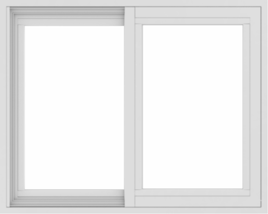 WDMA 30x24 (29.5 x 23.5 inch) Vinyl uPVC White Slide Window without Grids Exterior