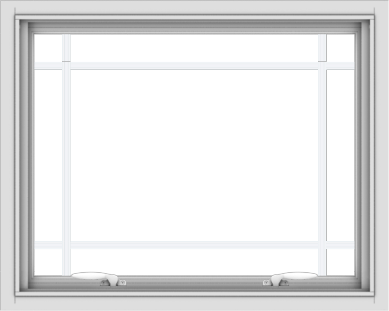 30x24-white-vinyl-push-out-awning-window-without-grids-5 WDMA 30x24 (29.5 x 23.5 inch) White uPVC Vinyl Push out Awning Window with Prairie Grilles