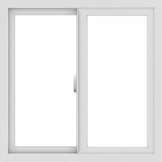 WDMA 30x30 (29.5 x 29.5 inch) Vinyl uPVC White Slide Window without Grids Interior