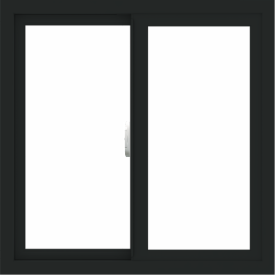 WDMA 30x30 (29.5 x 29.5 inch) Vinyl uPVC Black Slide Window without Grids Interior