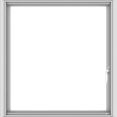 WDMA 30x32 (29.5 x 31.5 inch) Vinyl uPVC White Push out Casement Window without Grids Interior