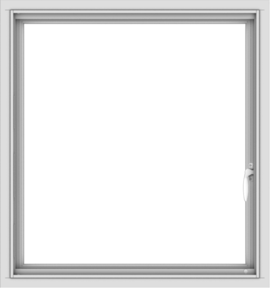 WDMA 30x32 (29.5 x 31.5 inch) Vinyl uPVC White Push out Casement Window without Grids Interior