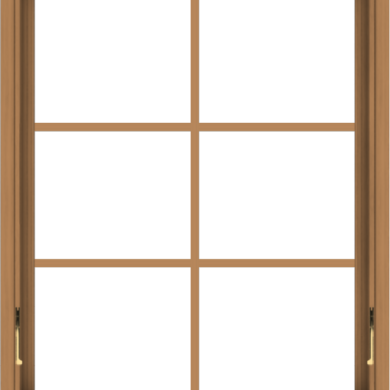 WDMA 30x36 (29.5 x 35.5 inch) Oak Wood Dark Brown Bronze Aluminum Crank out Awning Window with Colonial Grids Interior