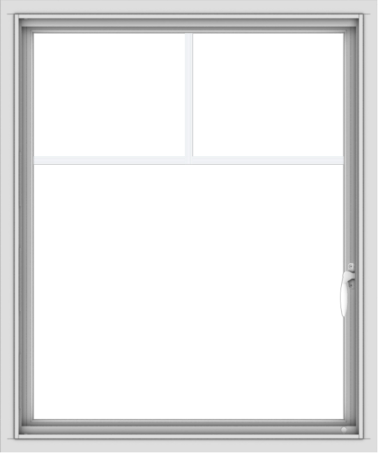 WDMA 30x36 (29.5 x 35.5 inch) Vinyl uPVC White Push out Casement Window with Fractional Grilles