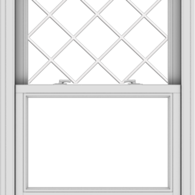 WDMA 30x40 (29.5 x 39.5 inch)  Aluminum Single Double Hung Window with Diamond Grids