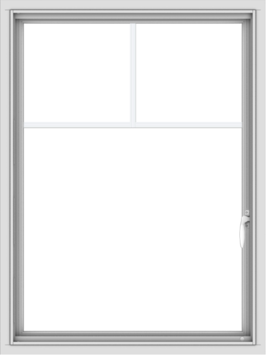 WDMA 30x40 (29.5 x 39.5 inch) Vinyl uPVC White Push out Casement Window with Fractional Grilles