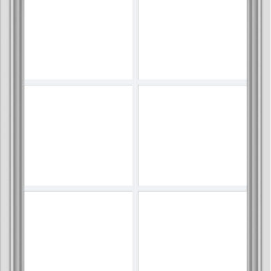 WDMA 30x40 (29.5 x 39.5 inch) White uPVC Vinyl Push out Awning Window with Colonial Grids Interior