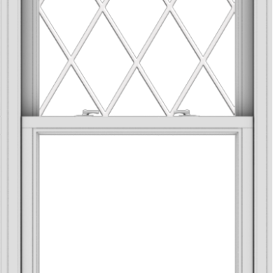 WDMA 30x60 (29.5 x 59.5 inch)  Aluminum Single Double Hung Window with Diamond Grids