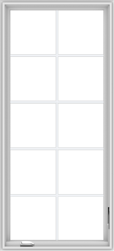30x66-white-vinyl-crank-out-casement-window-without-grids-3_ab7c55e3-3b52-4698-b113-5008c2206e46 WDMA 30x66 (29.5 x 65.5 inch) White Vinyl uPVC Crank out Casement Window with Colonial Grids