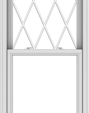 WDMA 30x78 (29.5 x 77.5 inch)  Aluminum Single Double Hung Window with Diamond Grids