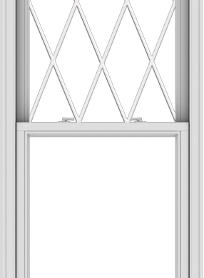 WDMA 30x84 (29.5 x 83.5 inch)  Aluminum Single Double Hung Window with Diamond Grids