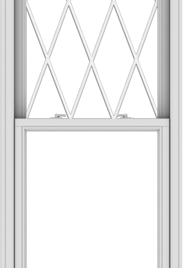 WDMA 30x90 (29.5 x 89.5 inch)  Aluminum Single Double Hung Window with Diamond Grids