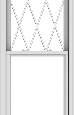 WDMA 30x96 (29.5 x 95.5 inch)  Aluminum Single Double Hung Window with Diamond Grids