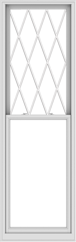 WDMA 32x102 (31.5 x 101.5 inch)  Aluminum Single Double Hung Window with Diamond Grids